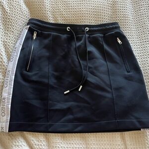 Kenzo Paris sport black logo mini skirt small